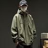Men's Trendy Outdoor Hooded Windbreaker: Functional Loose-Fit Jacket for Spring, Autumn, Winter