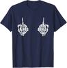 Skeleton Hands On Boobs Funny Spooky Halloween Costume T-Shirt