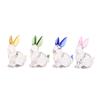 Kaninchen Glas Tier Hase Statue Figuren Garten Miniatur Ornament