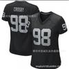 Womens NFL Raiders Jersey Cotton Football Shirt Game Day Fan Wear - Crosby 98 Garoppolo 10