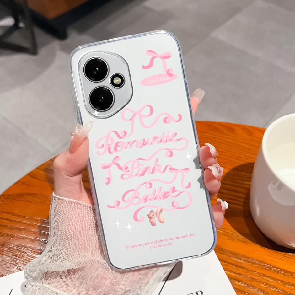 For Honor 400 Pro Lite 5G Case Pretty Flowers Transparent TPU Bumper Protective Cover For Honor400Pro Fundas Honor400Lite Coque