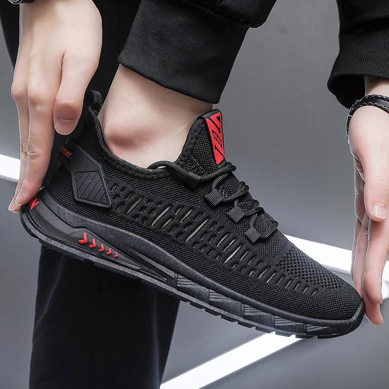 Men Summer Sports Sneakers Breathable Mesh New Men's Running Shoes Fresh Outdoor Large Suitable for Sports Activities and Daily Wear