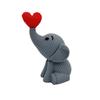Elefantenherz Skulptur 3D-gedruckte kleine Elefantenfigur für Hochzeitstag, Valentinstag, Wohnzimmer, Schlafzimmer, Desktop-Dekor