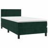 Maison Exclusive - Sommier à lattes de lit avec matelas et LED Vert foncé 90x190cm