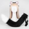 Plush Simulation Cat Ears Cat Tail Cosplay Cat Set Handmade Animal Ears Headband Tail Comic Show Accessories
