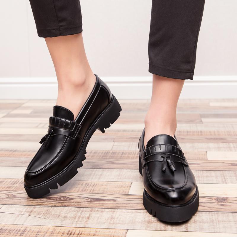 Fashion Leisure Men's Thick Bottomed Comfortable Outdoor Men Loafers Male Casual British Style Shoes Designer Shoes Men New Models