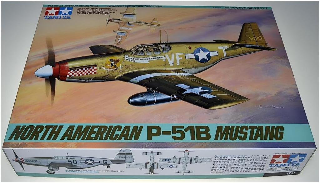 Tamiya 1/48 Masterpiece Series No. 42 U.S. Army North American P-51B Mustang Plastic Model Kit 61042