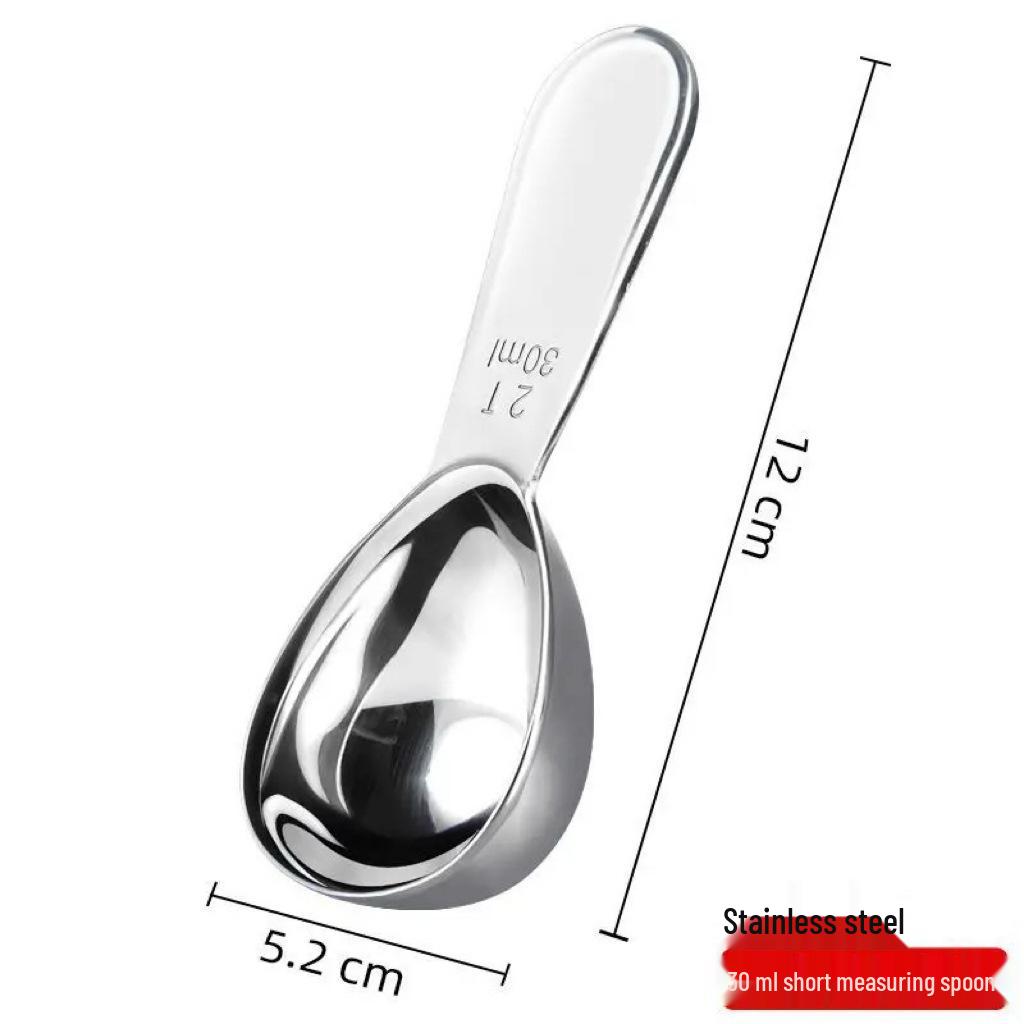 Stainless Steel Measuring Spoons with Scale for Coffee, Milk Powder, and Baking Tools