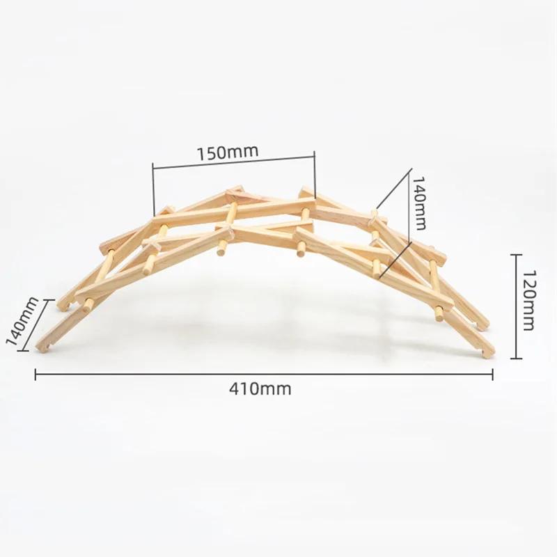Dřevěná stavebnice obloukového mostu Beili Bridge pro kutily, stavebnice, ručně vyráběné, vědecká výroba, experimentální montážní hračky