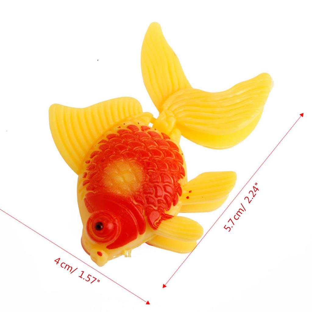 3 Pieces Artificial Moving Small Fish Plastic Gold Fish Lifelike Aquarium Decoration for Fish for Tank Bright Color