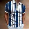 Trendy Short-sleeve Polo with Checkered Pattern, Half-zip, Casual and Stylish.