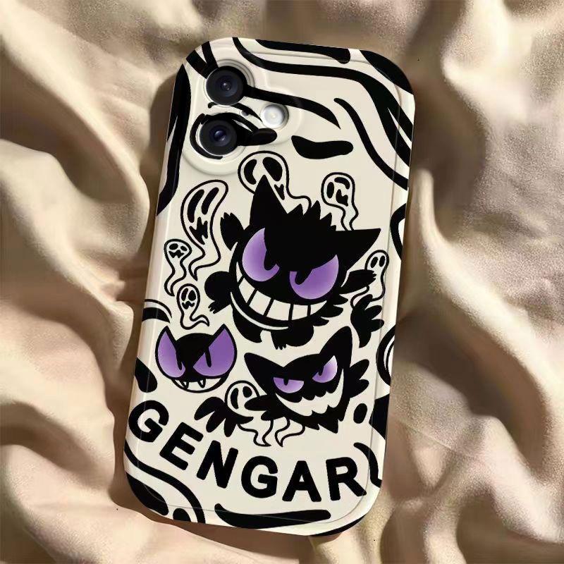 Geist Gengar für Apple 16 Handyhülle für IPhone15ProMax Neu 13 Schutzhülle 14pm Objektiv All-inclusive 11