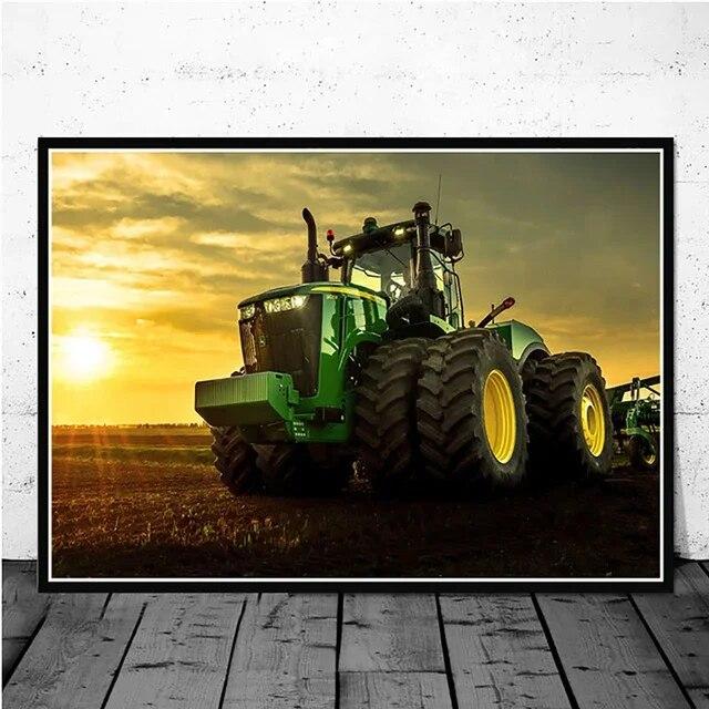 Modern Movie Tractor Farm Industry Canvas Painting Poster Printmaking Wall Art Picture for Living Room Home Decoration Cuadros