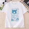 Summer Bear Graphic Tee Unisex Causal Short Sleeve Round Neck Printed Tshirt Unisex Round Neck T Shirts Clothes
