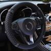 Universal Car Steering Wheel Cover 37-38cm Leather Embroidered Rhinestone Decorate Steering-Wheel Covers Auto