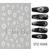 Halloween Nail Art Stickers Heart Spider Webs Designs Bat Moon Star Sliders Self-Adhesive Decals For Festive Manicure