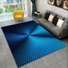 3D Vortex Illusion Area paklājs, abstrakts ģeometriskais optiskais paklājs viesistabas dīvānam, kāju paklājiņa dekoram, neslīdošs grīdas paklājs