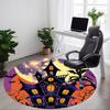 1 stuks Spookhuis Halloween Kantoor Rond Vloerkleed, Onder Kantoorstoelen Slaapkamer Woonkamer Huisdecoratie, Kamer Decoratie, Verkrijgbaar in Diverse Maten