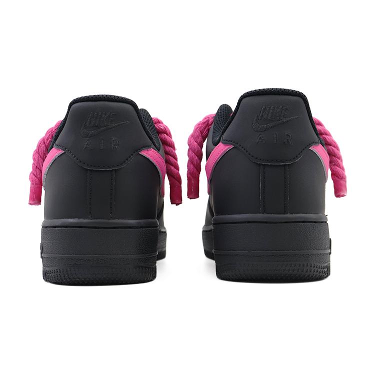 Nike Air Force 1 Abrasion Resistant Low Top Skateboard Shoes Unisex Black Rose Red FZ0627-010(Team91- )