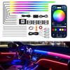 Dreamcolor Acrylic Interior Car LED Strip Lights In Ambient Lighting Kit with Wireless APP Dynamic Chasing Music Sync Fiber Opt