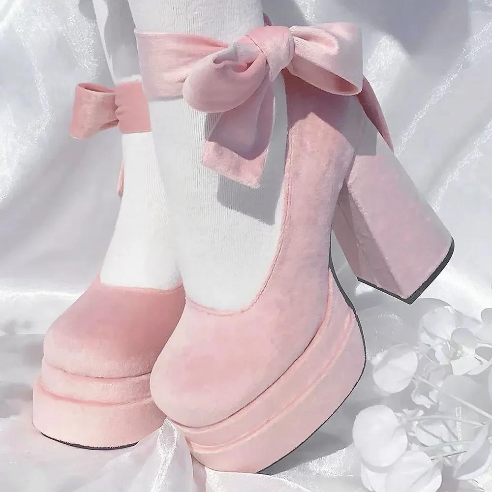 Women's High Heels 2025 Spring New French Retro High Heels Fashion Coarse Heels Thick Bottom Strap High Heels