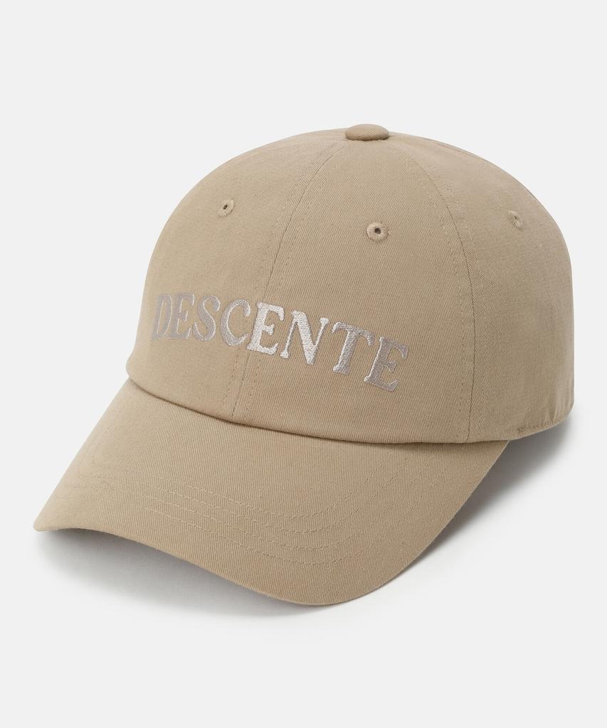 DESCENTE Wording Embossed Logo Ball Cap Beige Sr323Ucp70