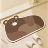 Diatom Mud Bathroom Water-absorbing Non-slip Floor Mat, Bathroom Door Floor Mat, Household Quick-drying Cute Cartoon Carpet Mat