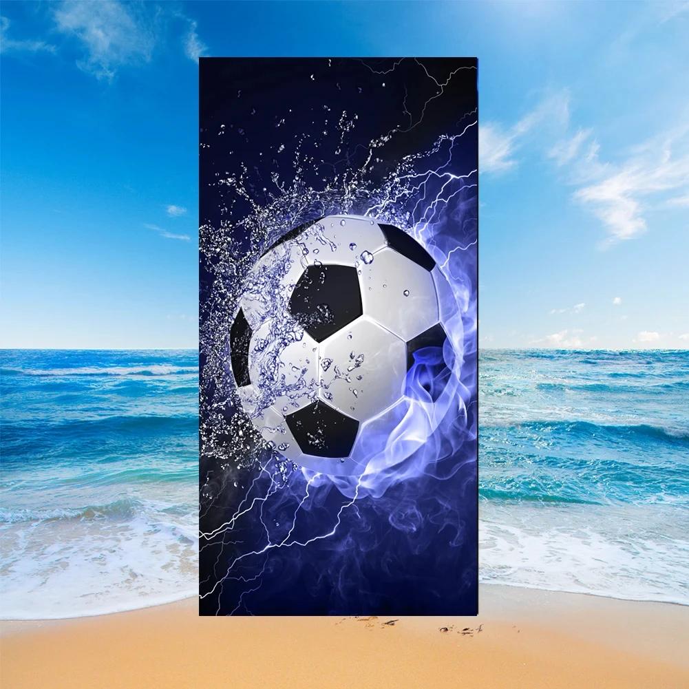 Football Beach Towel, Microfiber Bath Towel for Women Teen, Sand Free Quick Dry Yoga Sports Travel Towels Soft Swimming Cover