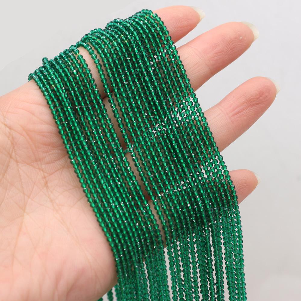 3 Strand Natural Stone Spinel Beads 2mm Small Loose Spacer Beads for Jewelry Making DIY Necklace Bracelet Anklet Earrings Accessories Beading 38 Cm
