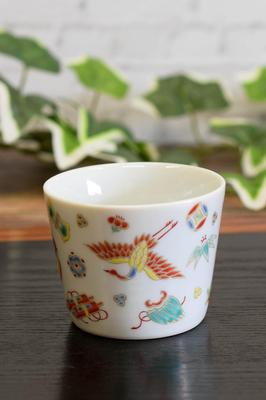 Waza no Kura Stilvolle Kutani Ware Soba Choko (Soba-Tasse) - Schätze in Hülle und Fülle, Keramik, Markenname, japanisches Geschirr, hergestellt in Japan