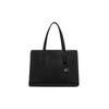 Carter 36 Gold Logo Pendant Central Zipper Compartment Leather Tote Bag Women Tote Black CH805-B4BK