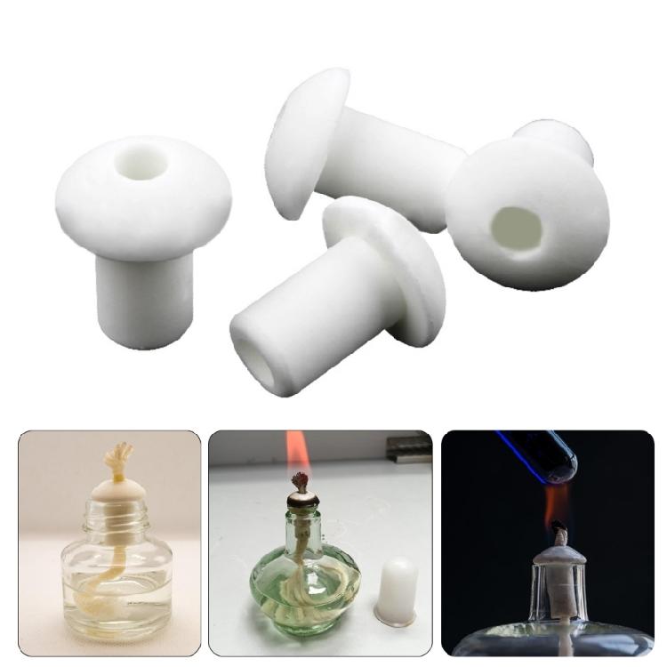 30pcs Porcelain Ceramic Wick Holders Convenient Oil Lamp Wick Stands Replacements Essential  Alcohols Lamp Component