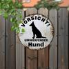 Vintage Deutscher Schäferhund Warnschild Rustikale Haustierkunst Dekoration