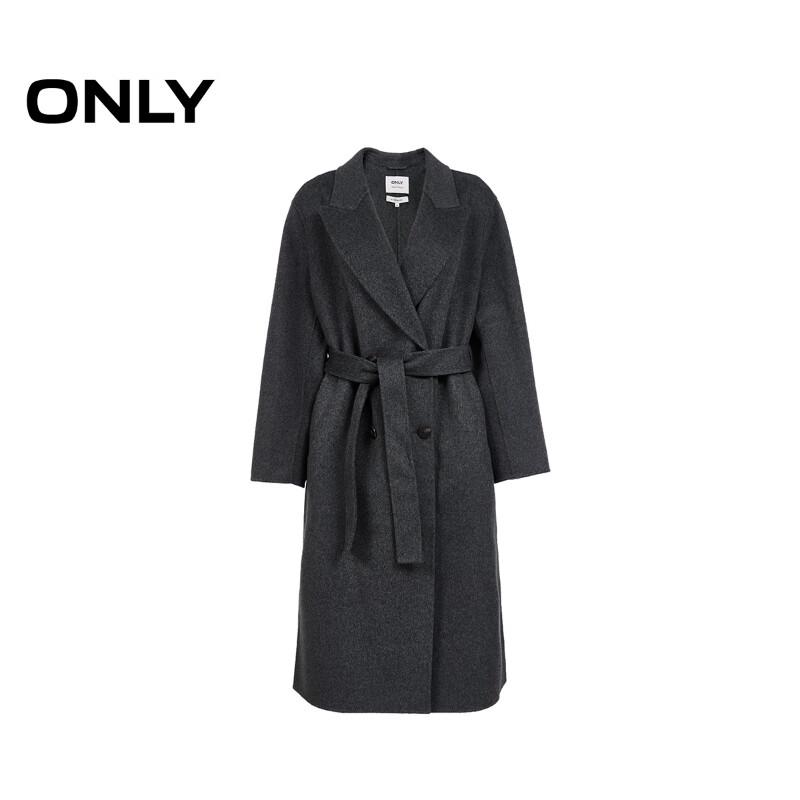 Only Women's 100% Merino Wool Double-Faced Long Wool Coat