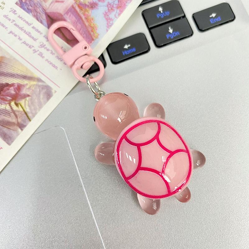 Sea Animal Glow In-The-Dark Color Turtle Keychain Cute Sweet Turtle Keyring Vintage Ins Bag Pendant Accessories Girlfriends