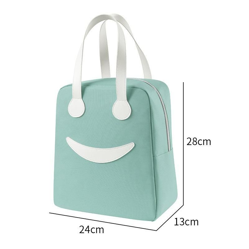 Large Capacity Corduroy Bento Bag for Work and School - Insulated and Portable with Strap