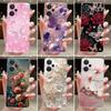 Hülle Für Poco F5 5G Klar Luxus Mode Schmetterling Blumen Weiches TPU Silikon Gelee Schutzhülle für Poco F5 Rückseite