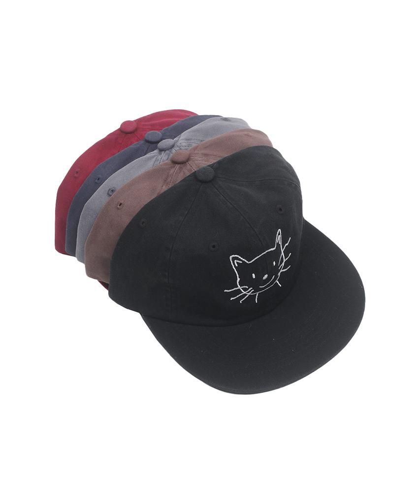 Eolaiteuaenggeul Cat Face Washed Cap (Navy)
