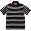 Washed Stripe Polo Black