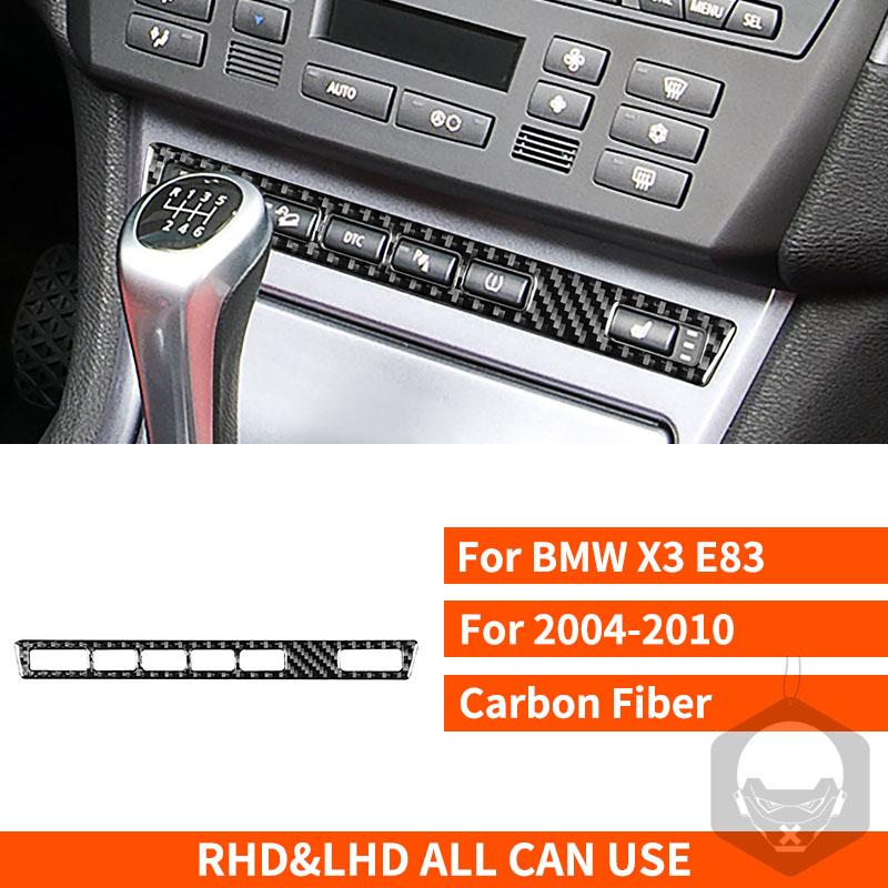 For BMW X3 E83 2004 2005 2006 2007 2008 2009 2010 Carbon Fiber Sticker Central Control Gear Box Outlet Interiors Car