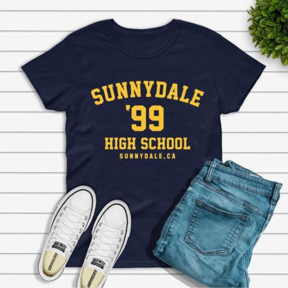 Sunnydale 99 Středoškolské studentské dámské tričko Sunnydale Letní grafické tričko Dámské s krátkým rukávem Ležérní topy