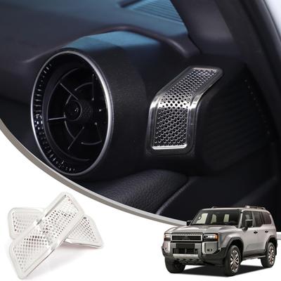 METYOUCAR Toyota Land Cruiser 250 Air Conditioner Air Vent Dustproof Double Side Air Conditioner Vent Stainless Adhesive Easy Interior Custom Car Set
