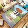 We Bare Bears Tapijt Vloerkleed voor Woonkamer Slaapkamer Huis Sofa Decoratie, Kinderen spelen Antislip Vloermat