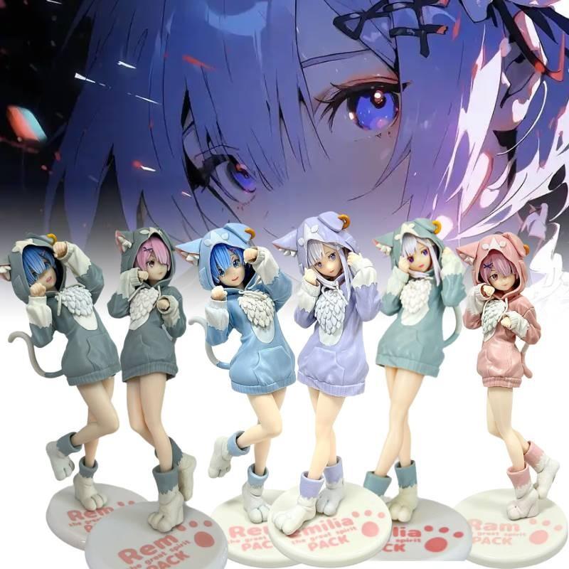 Gorgeous Pvc Emilia And Rem Figures With Multiple Color Options For Rezero Lovers