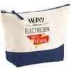 Makeup Bag - PLANETEE - Electrician Thank You Awesome - Large Size - Cotton HD Printing - Made In France