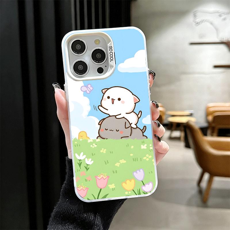 Cartoon Cute Peach Goma Shockproof Phone Case for iPhone 18 17 Air 16 16E 15 Pro Max 14 Plus 13 Mini 12 Back Cover Anti Fall Fundas