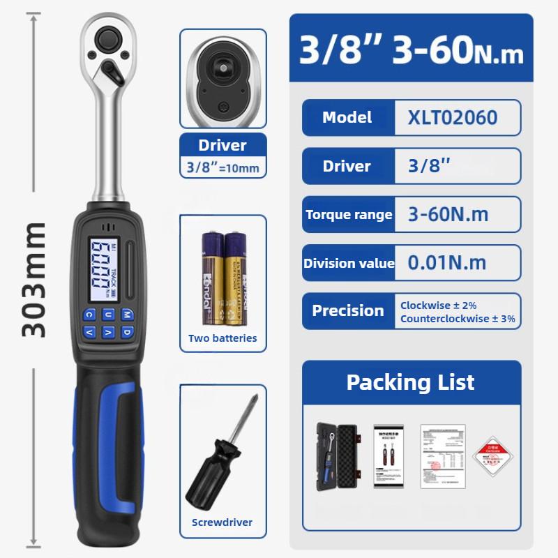 Portable Digital Display Torque Wrench High Precision Electronic Spanner Adjustable Automobile Repair Power Tool