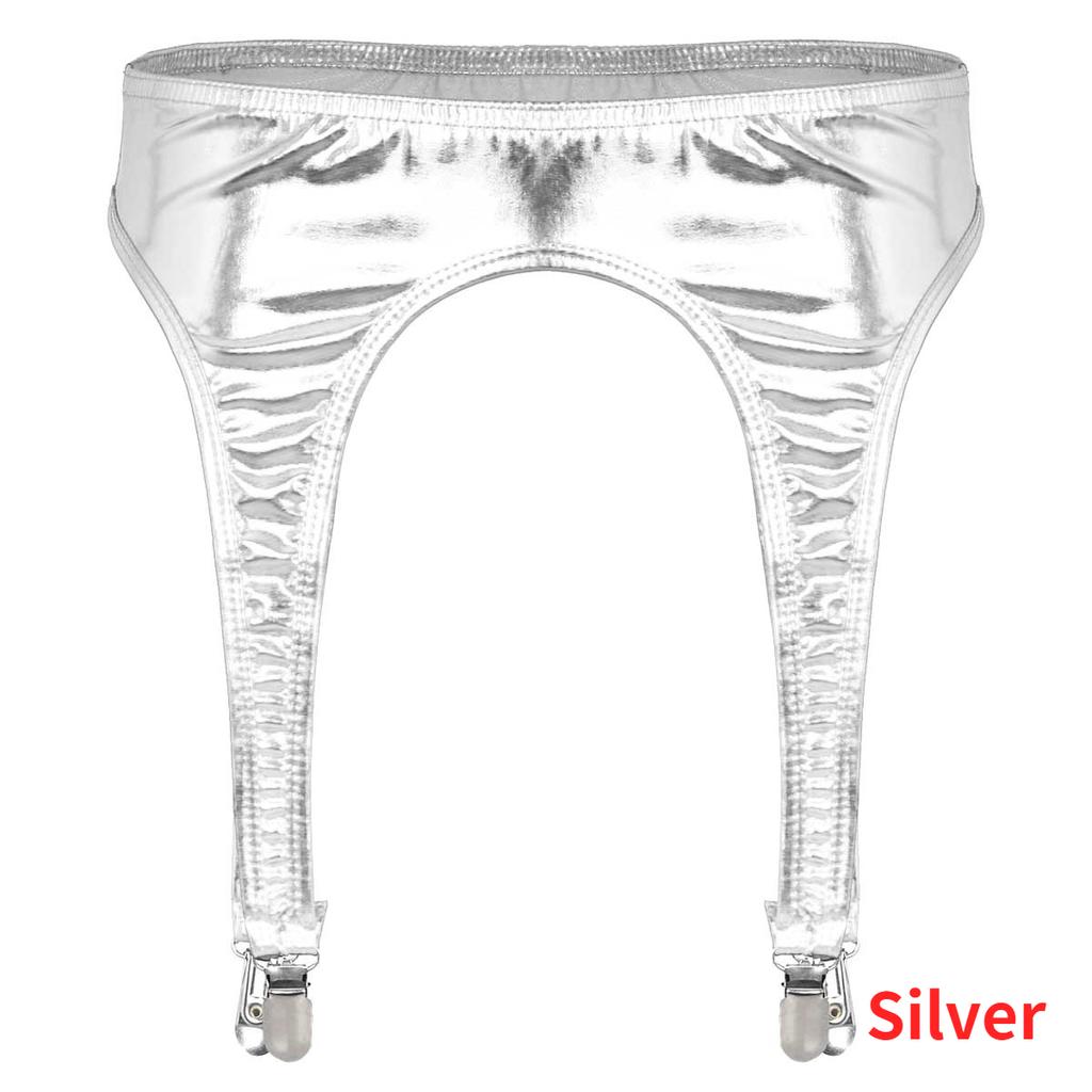 Women's Garter Belt 4 Strap Suspender Belt with Metal Duck-Mouth Clips for High Stockings