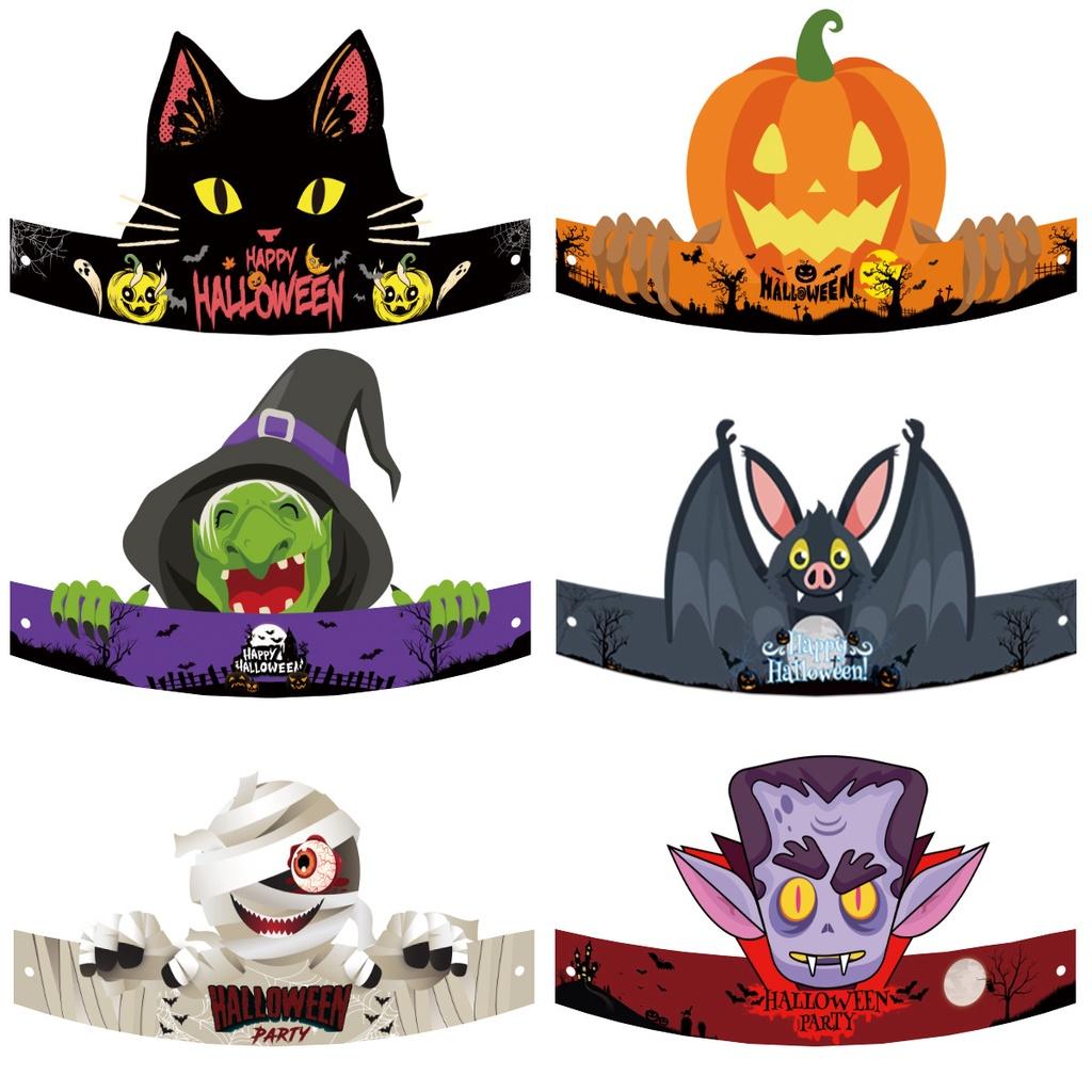 European And American Halloween Paper Hats Fun Props For Kids' Parties