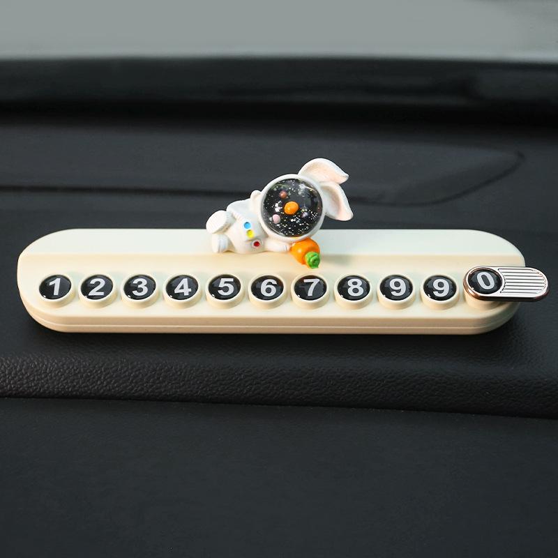 Creative Rabbit Car Phone Plate for Temporary Parking